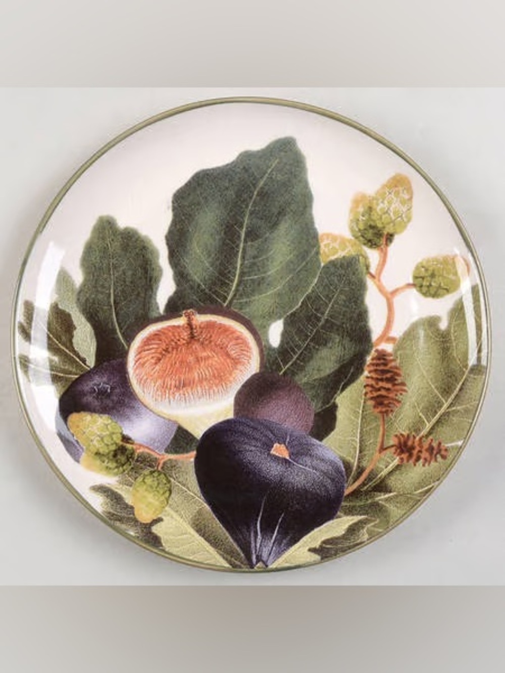 Williams Sonoma Harvest Fruit Botanical Pasta Soup Bowl Fig Design Italy, 8 1/4”